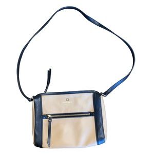 Kate Spade Black and Tan Leather Crossbody Purse